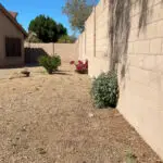 an open area ready for landscaping and improvements.